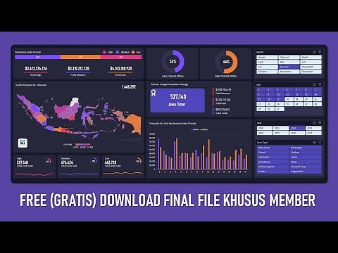 MODERN DASHBOARD UI DESAIN 100% PIVOT TABLES AND FORMULAS VERSI 2