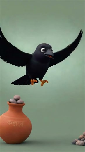 green screen #crow #birds #3D crow #cartoon #shorts