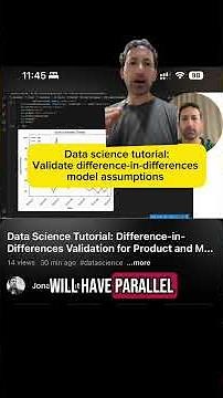 Data Science Tutorial Introduction - Validating the Difference-in-Differences Model Assumptions