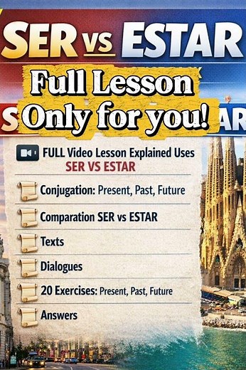 Errores comunes en español entre Ser y Estar. Common mistakes between SER and ESTAR. A1-A2