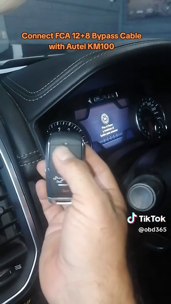 Connect FCA 12 8 gateway adapter with Autel KM100 #obd365 #obd2 #obd2scanner ##autelkm100 #autel #cartools #foryou