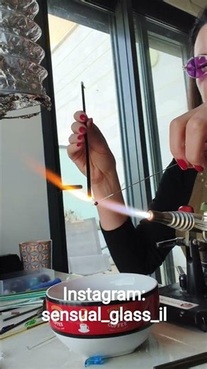 Lampwork beads in progress. Studio Sensual Glass