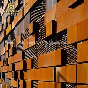 [Hot Item] Panel de revestimiento de pared de acero Corten decorativo con óxido rojo, placa de acero resistente a la corrosión atmosférica para exteriores (KH-CT-05)