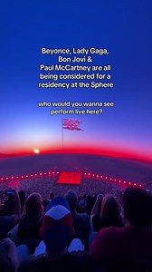 7.4K views · 36 reactions | Multiple artists including Beyonce, Lady Gaga, Bon Jovi & Paul McCartney have been rumored to have a residency at the Las Vegas Sphere in 2024. Who would you want to see perform here? 樂 | Songkick | Facebook