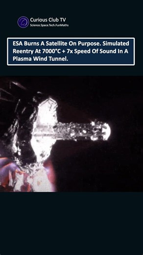 ESA Burns A Satellite On Purpose. Simulated Reentry At 7000°C In A Plasma Wind Tunnel.
