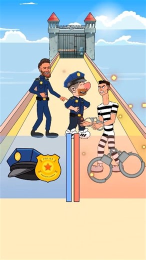 Run Challenge: Cop or Prisoner - Help Ronaldo Choose #trending #short | Lulu Plays