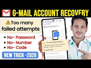 Too many failed attempts Gmail Account Recovery | 2step verification gmail forgot password deeputech