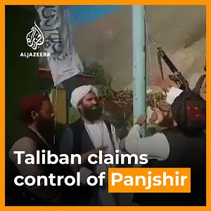 The Taliban raises its flag, claiming control of Panjshir in Afghanistan. The province was the last remaining holdout, but opposition forces vow to continue fighting ⤵️ | Al Jazeera English