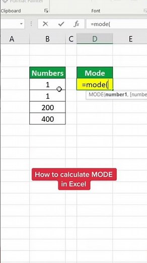 How to Calculate Mode in Excel! #excel