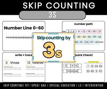 Skip Counting by 3s | Math Intervention | SPED & Learning Support | RTI | ABA