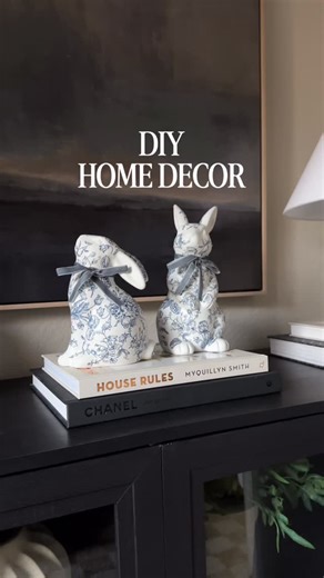 Alex Sisoian on Instagram: "🤍 DIY Chinoiserie Decor 💙 —> Comment ‘Shop’ for links in your DMs. This easy and affordable DIY home decor project is one of my most popular ones! 😊 You’ll deff want to save this DIY! 🐰💙🤍 I really wanted some Chinoiserie Bunnies for the springtime! 🌷🐇 Soooo I decided to make my own with paper napkins and mod podge! So easy and they turned out so ADORABLE 💙💙💙💙 —> SHOP MY HOME via link in bio under ‘LTK’ #diy #diyhomedecor #chinoiserie #springtime #affordabl