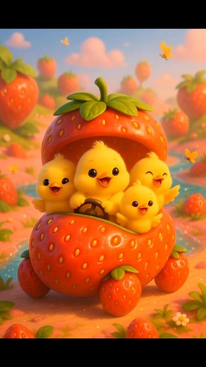 Tiernos pollitos bebés en la Isla Fresa 💕❤️ #parati #infantil #shorts #foryou #fyp #reels #viral #cutebaby | Wonder Pals 888