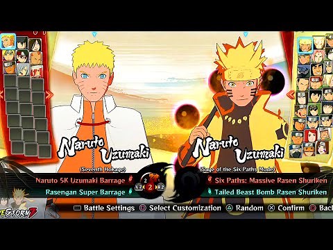 Naruto Shippuden Ultimate Ninja Storm 4 - All Characters And Costumes (Including All DLC)