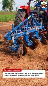 Farm disc plow machine tools break hard soil fast powerful agriculture machine 🚜🤖