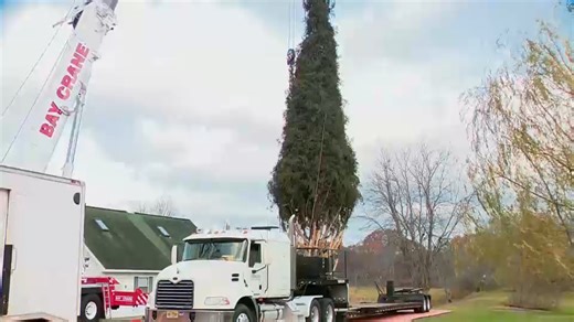 75-foot-tall Rockefeller Center Christmas tree on its way to NYC; Lights will be added December 3