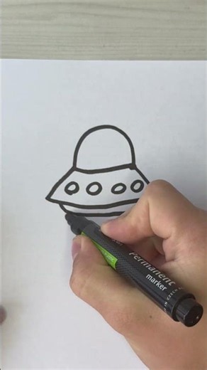 How to draw Ufo 🛸 #drawing #shorts
