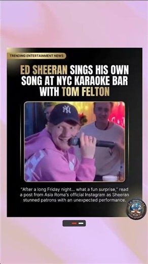 ED SHEERAN CRASHES KARAOKE! Sings With Tom Felton! 😱🎸 #EdSheeran #shorts
