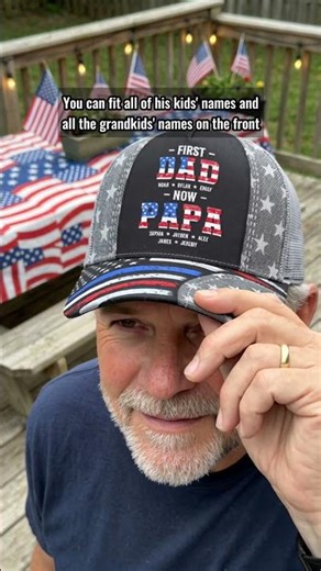 First Dad Now Papa USA 250th Birthday | Personalized Cap