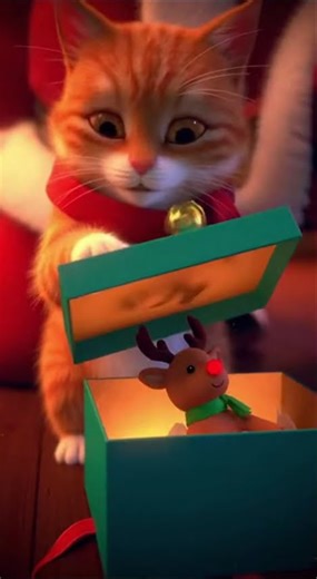 Cats get visits from Santa Claus too.