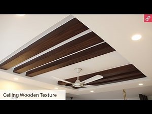 Wooden POP False Ceiling Rafter Design for Living Room | AapkaPainter