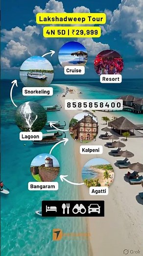Lakshadweep Island Tour 5 Days | Agatti Bangaram Kalpeni | India’s Tropical Paradise ₹29,999
