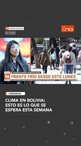 #Comunidad IEntérese cómo estará el clima en los próximos días en todo el país y prepárese para lo que se viene. ▶️ Más información en www.reduno.com.bo #RedUno #RedUnoDigital #Bolivia #Notivision | Red Uno de Bolivia