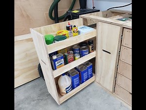 Shop Organization: Cabinet with Pull Out Shelves