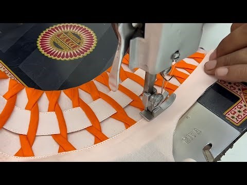 Very Creative Patti Round Neck Design For Kurti Cutting and Stitching