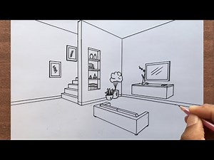 How to Draw a Room in 2 Point Perspective