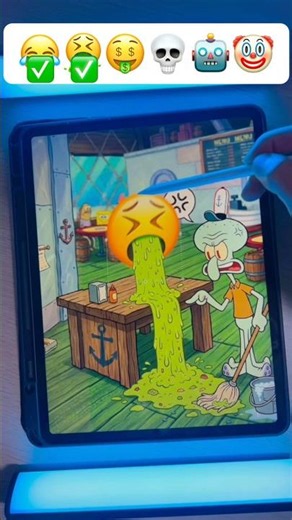 🤮Wow. Flex Emoji with Sponge Bob world 🌍