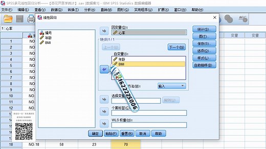 四步搞定SPSS多元线性回归视频教程（含详细操作及结果解读）