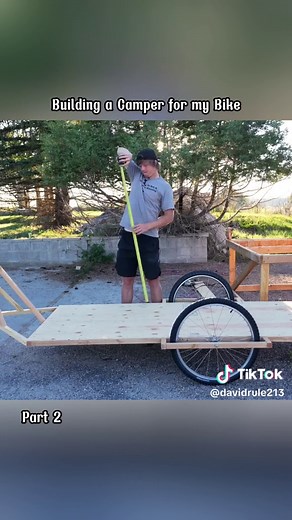 Building a Camper for my Bike #bycicle #creative #trailer