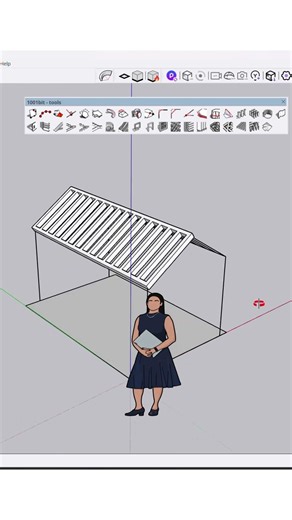 sketchup tips to create line to rectangular tube / 1001bit tutorial