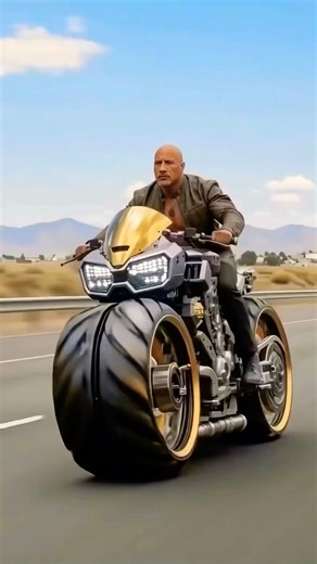 Superstar Rock is riding robotic motorcycle #shorts