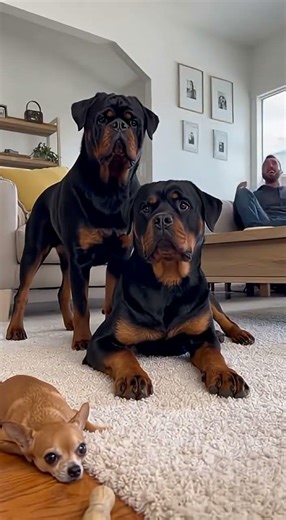 chihuaha and Rottweilers are ultimate Fun Show | Chihuahua Videos #shorts #funny #pets #dogs