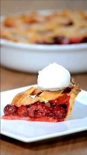 Homemade Cherry Pie in Minutes 🍒 Easy Baking Recipe #food #foodie #recipe #dessert #櫻桃派 #烘焙