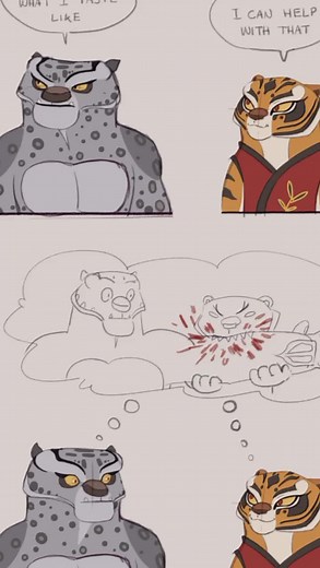 Kung Fu Panda Fanart: Tai Lung and Tigress Memes and Scenes