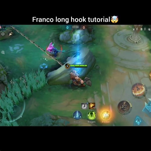 Franco Long Hook Tutorial🪝Easy Buff Steal Trick #shorts #youtubeshorts #mlbb