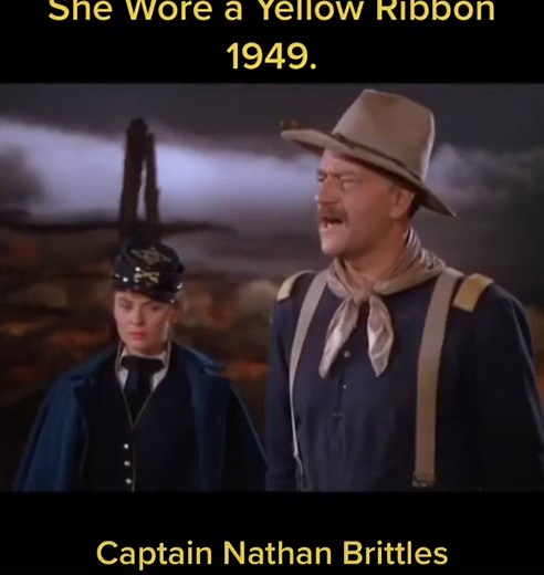 She Wore a Yellow Ribbon, 1949. #JohnWayne #SheWoreAYellowRibbon #JoanneDru #BenJohnson #HarryCareyJr #VictorMcLaglenn #foryoupage #fyp #viral