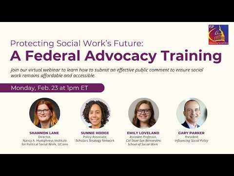 Protecting Social Work's Future: A Federal Advocacy Training