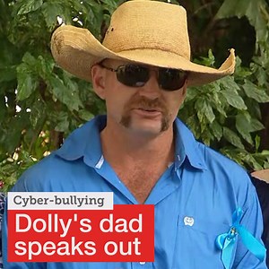 "Speak even if your voice shakes. Stop bullying and be kind and do it for Dolly." Amy "Dolly" Everett's father has spoken out after his daughter's memorial service. Full story: http://bit.ly/2mi6UBU | SBS News
