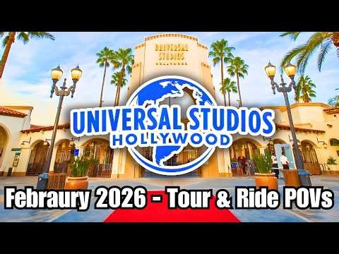 Universal Studios Hollywood - February 2026 Tour & Ride POVs | 4K 60FPS