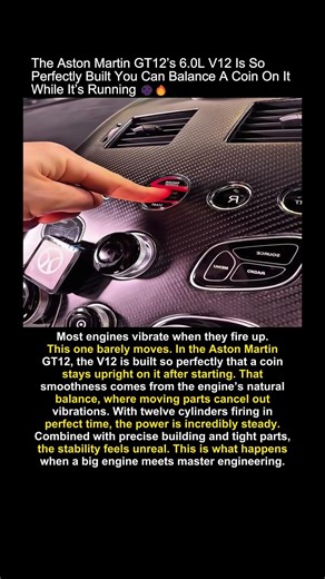 This V12 Engine Runs SO Perfectly A Coin Stays Upright #luxury #hypercar