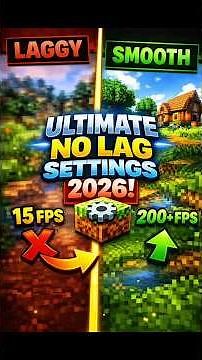 Turn 15 FPS → 200 FPS in Minecraft! 😳 2026 Settings #minecraft#shorts#gaming