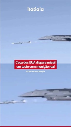 CAÇA DOS EUA DISPARA MÍSSIL EM TESTE COM MUNIÇÃO REAL