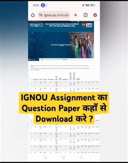 IGNOU Assignment का Question 📃Paper कहाँ से Download करे ?☑️