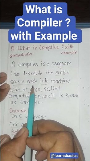 What is Compiler ? Short Definition of compiler with example #compiler #shorts