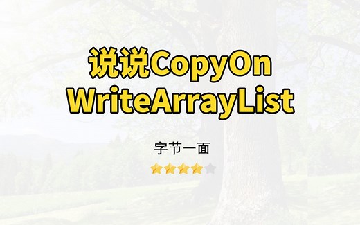 【Java面试】说说CopyOnWriteArrayList