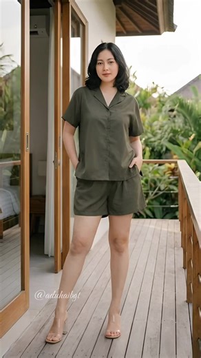 Nyaman Untuk Tidur Setelan Piyama Celana Pendek Poly Bamboo One Set Piyama #setelanwanita #setelanpiyama #setelanmurah #bajutidur #wibgajian