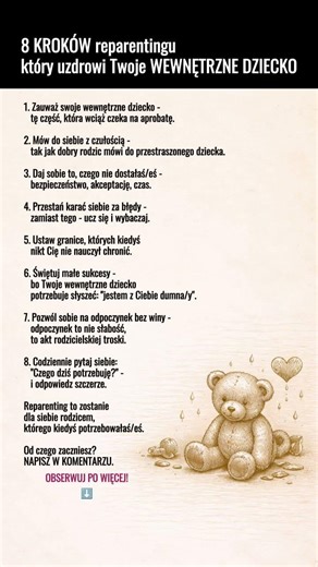 8 KROKÓW reparentingu: Jak uzdrowić swoje wewnętrzne dziecko? 🧸✨